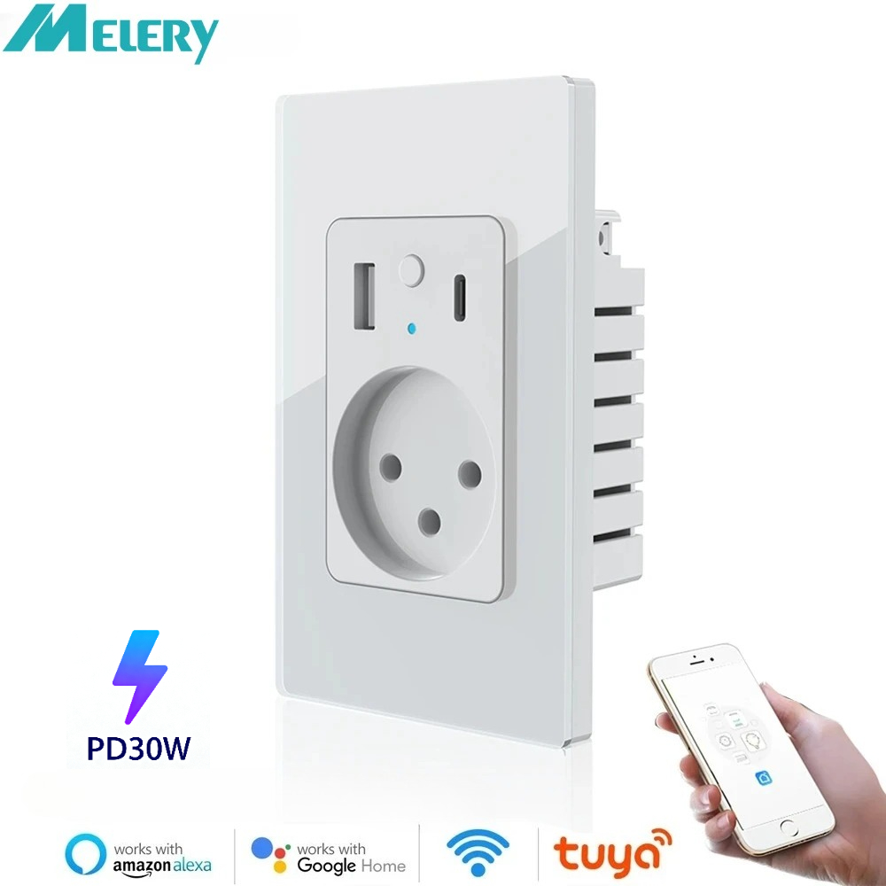 Smart Home For Windows - Melery Israel Smart Wall Socket Glass