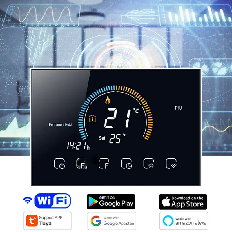 Smart Home Furniture - TUYA Smart Wi-Fi Programmable Thermostat with