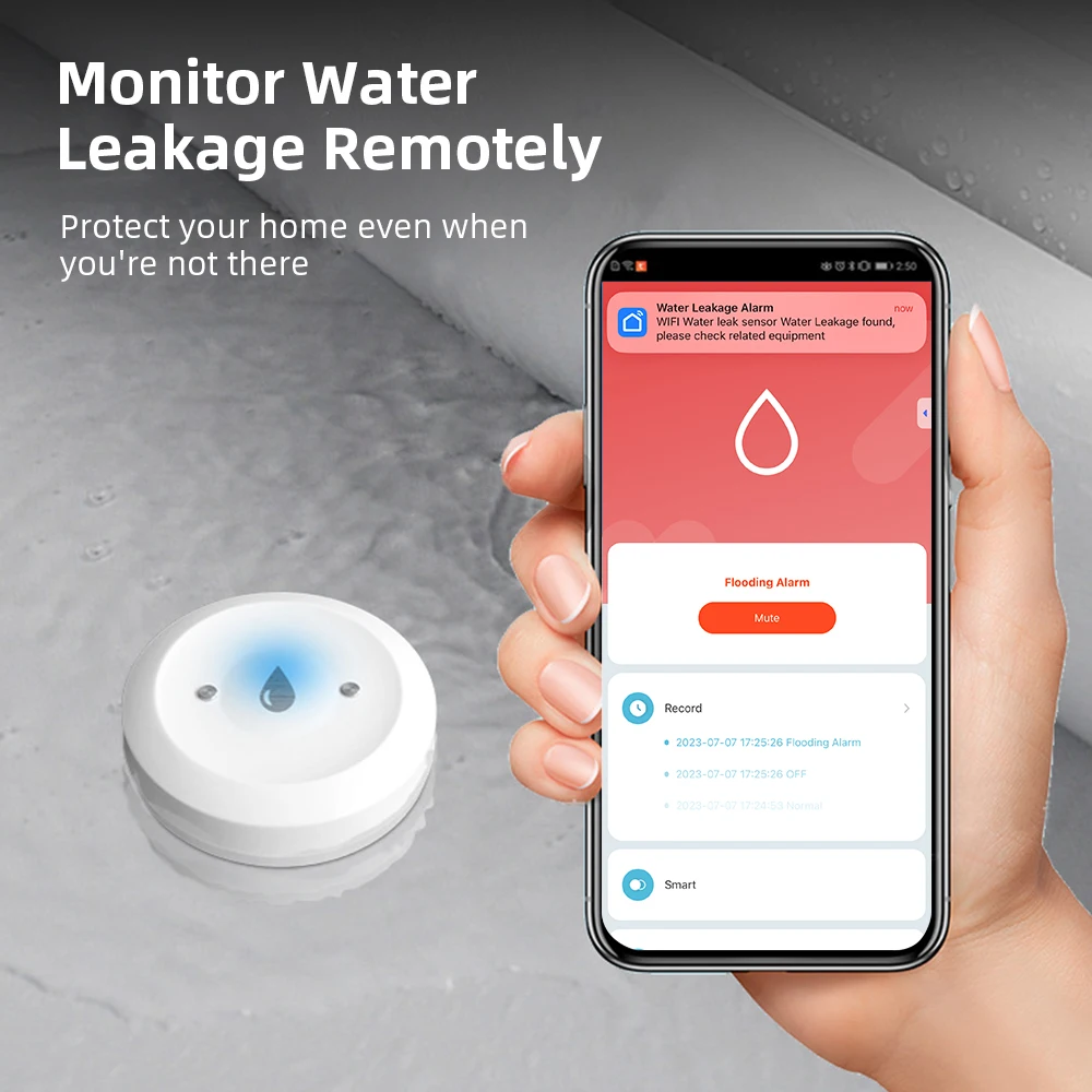Smart Home Features - Zigbee Water Leak Sensor for Tuya
