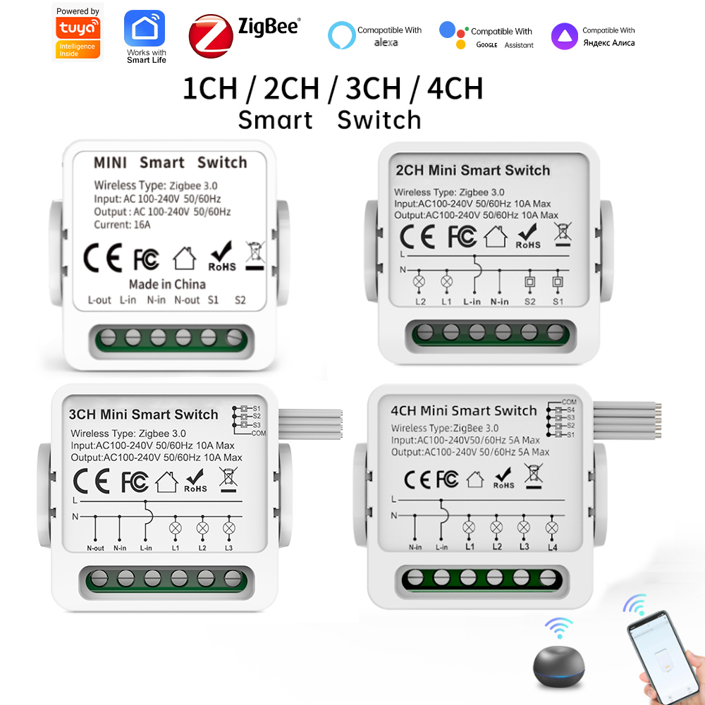 Smart Home Life - Tuya Zigbee 3.0 Smart Switch 1/2/3/4-Way