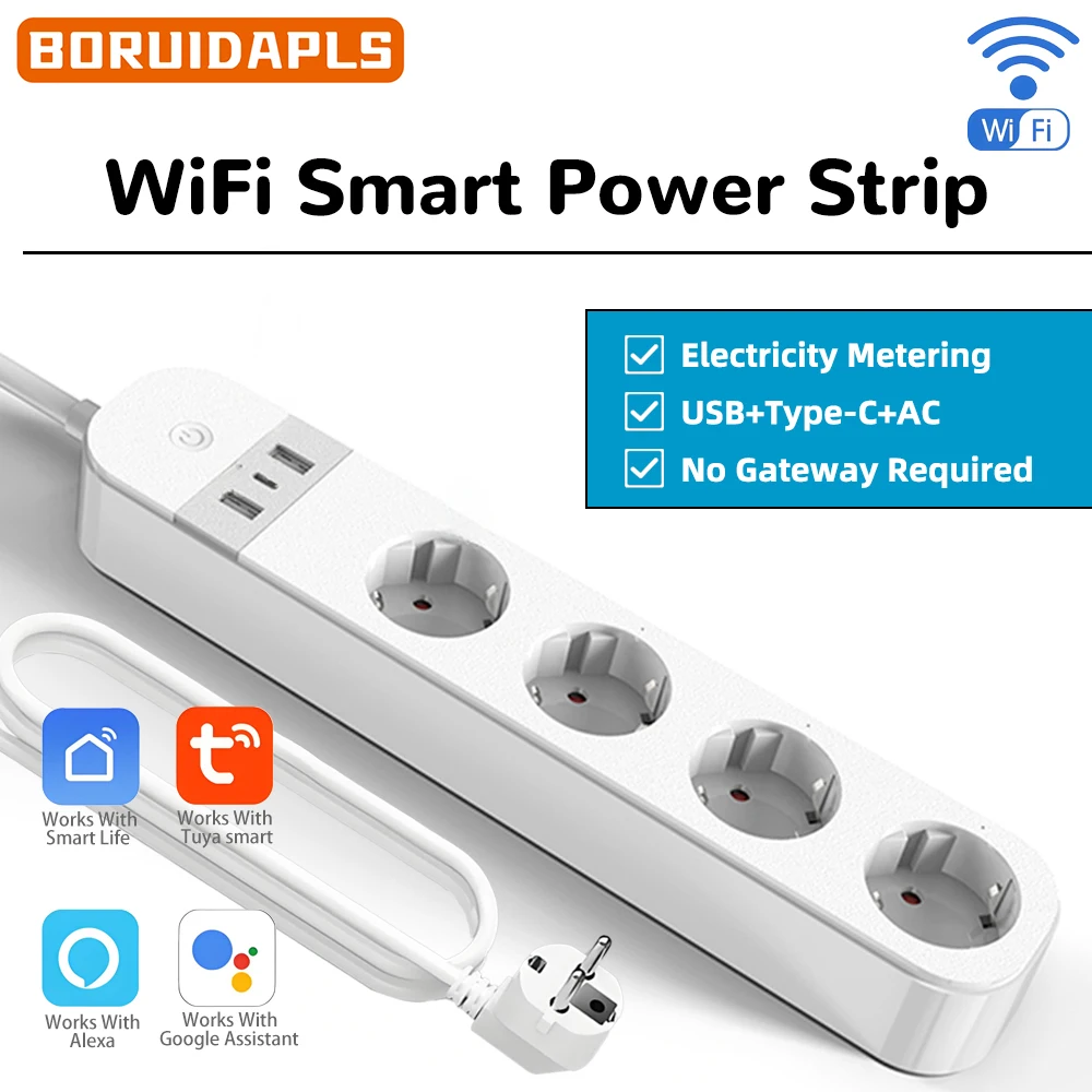 Smart Home Europe - BORUIDAPLS EU Plug WiFi Smart Power