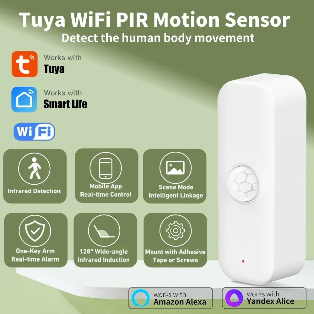 Smart Home Features - Tuya WiFI Motion Sensor PIR Smart