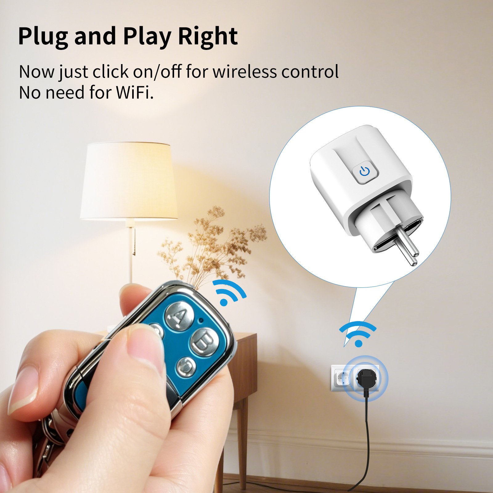 RF433 Smart Plug EU FR Wireles - Smart Home Europe 评论和价格