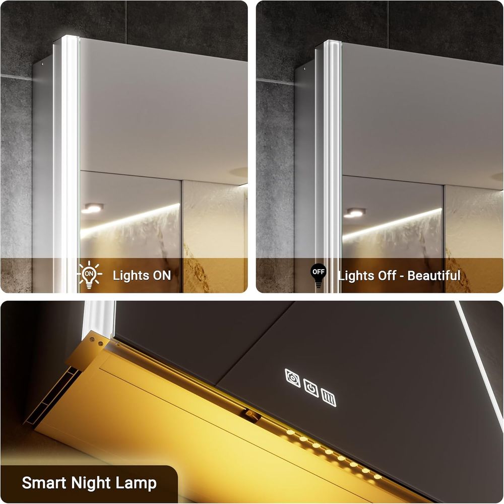20x32 Lighted Medicine Cabinet - Smart Home Furniture 评论和价格