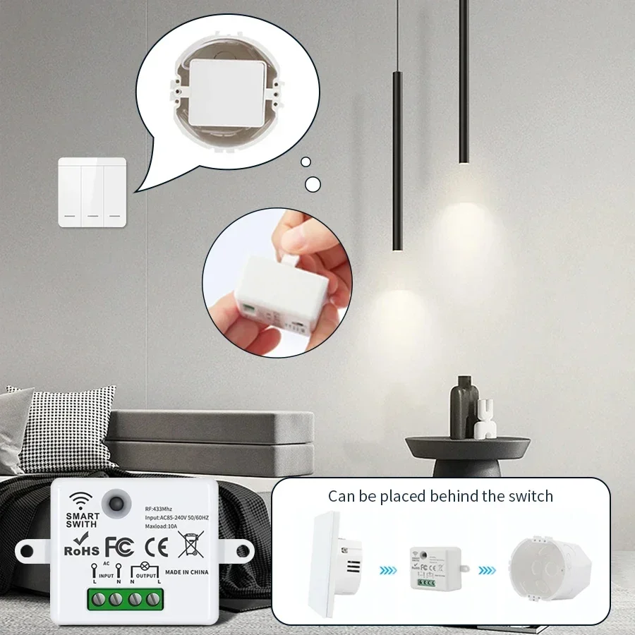 RF 433MHz Wireless Remote Cont - Smart Home Life 评论和价格