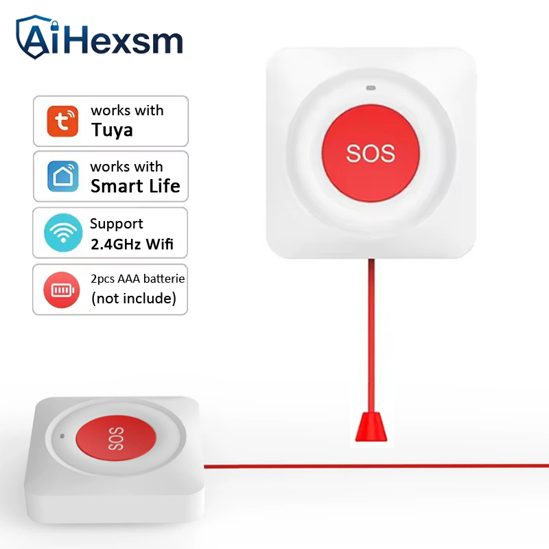 Tuya WiFi SOS Button Easy pull - Smart Elderly Home 评论和价格