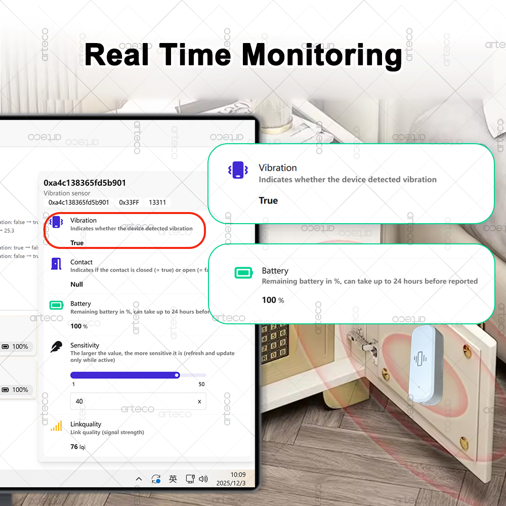 ZigBee Smart Vibration Sensor  - Smart Home Monitor 评论和价格