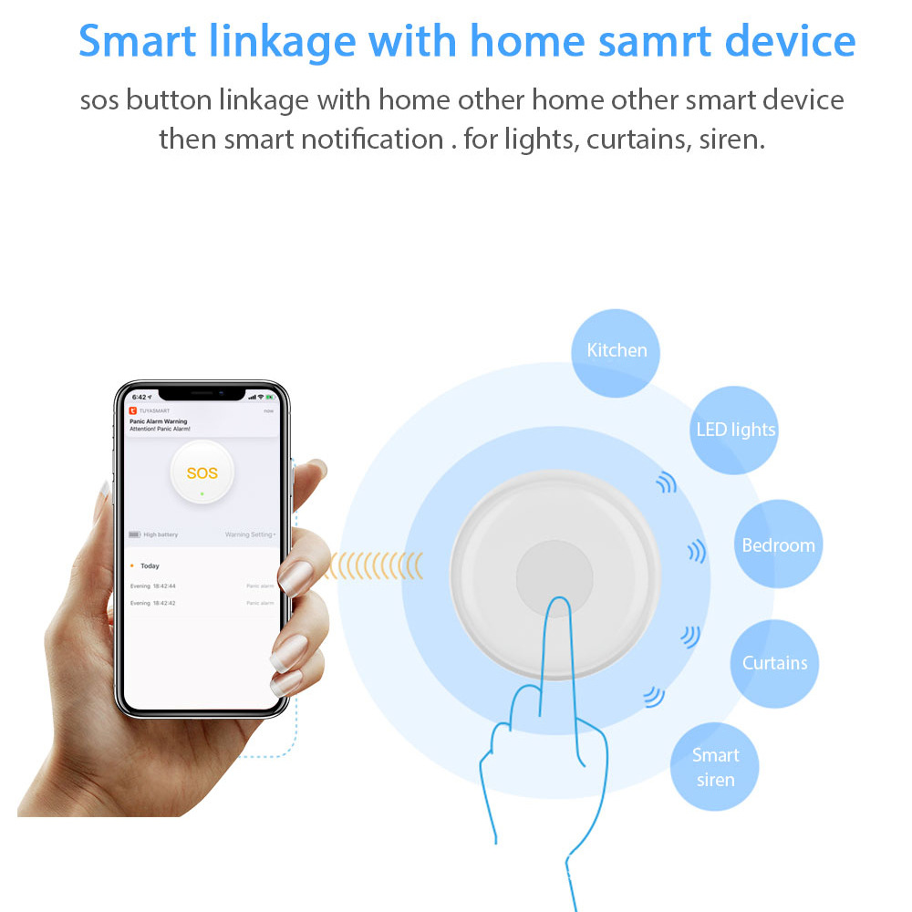 Wireless Panic Button Tuya Old - Smart Elderly Home 评论和价格