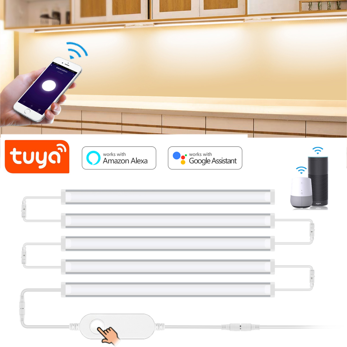 1-5 Pcs Kitchen Tuya Smart LED - Smart Home Furniture 评论和价格