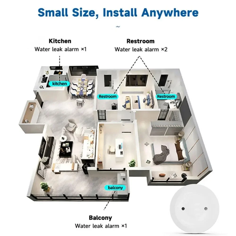Zigbee Water Leak Sensor for T - Smart Home Features 评论和价格