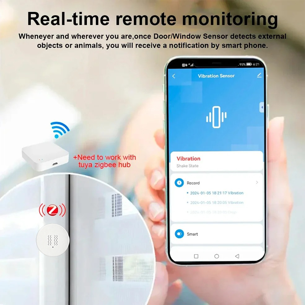 Tuya ZigBee Smart Vibration &  - Smart Home Monitor 评论和价格