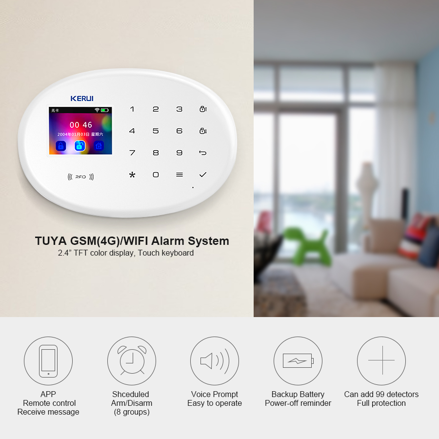 KERUI W202 WIFI GSM Alarm Syst - Smart Home Vimar 评论和价格