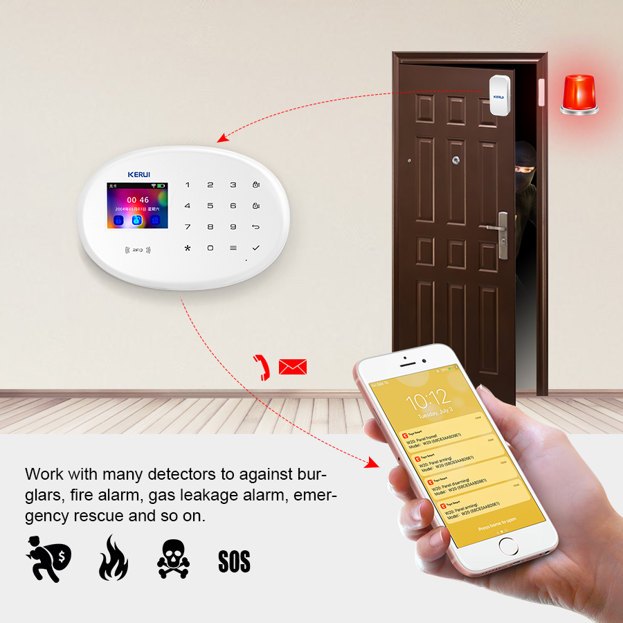 KERUI W202 WIFI GSM Alarm Syst - Smart Home Vimar 评论和价格