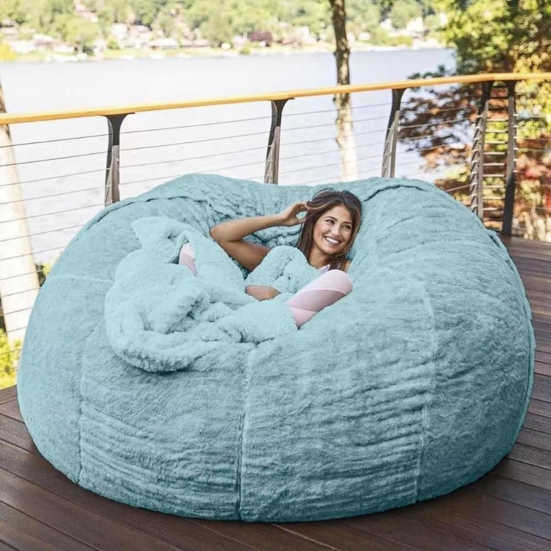Blue Designer Lazy Bean Bag So - Smart Home Furniture 评论和价格