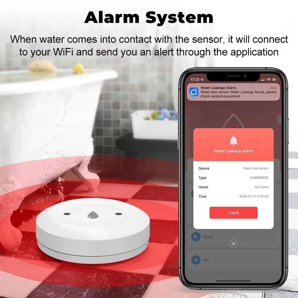 Tuya ZigBee 3.0 Water Leak Det - Smart Home Monitor 评论和价格