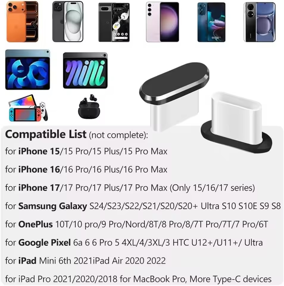 4Pcs USB C Dust Plug With Clea - Smart Home Samsung 评论和价格
