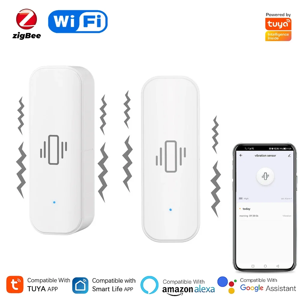 Tuya WiFi/Zigbee Smart Vibrati - Smart Home Monitor 评论和价格