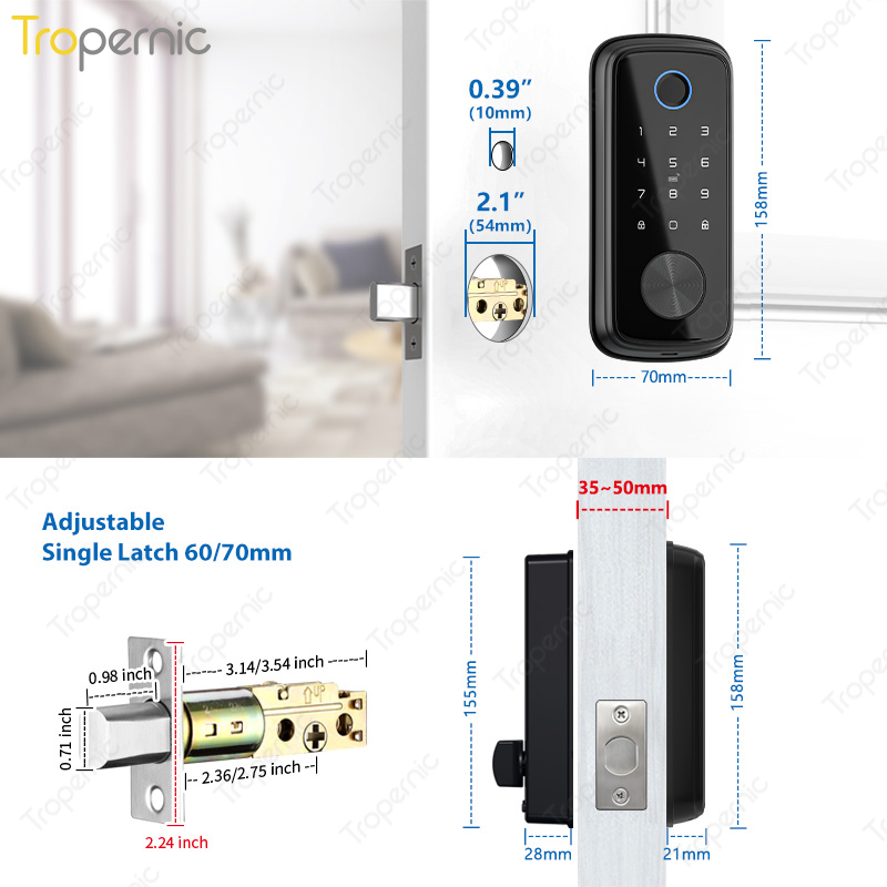 Tuya Zigbee Door Deadbolt Lock - Smart Home Door Lock 评论和价格