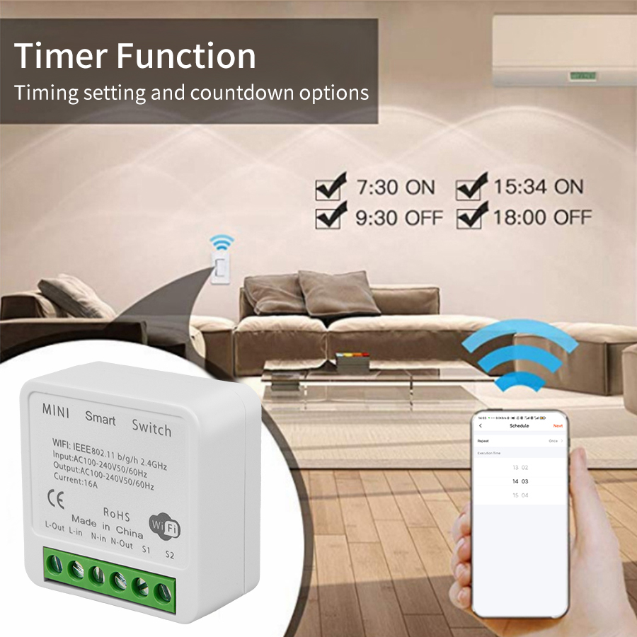 2 Way Mini DIY Smart Switch Tu - Smart Home Features 评论和价格